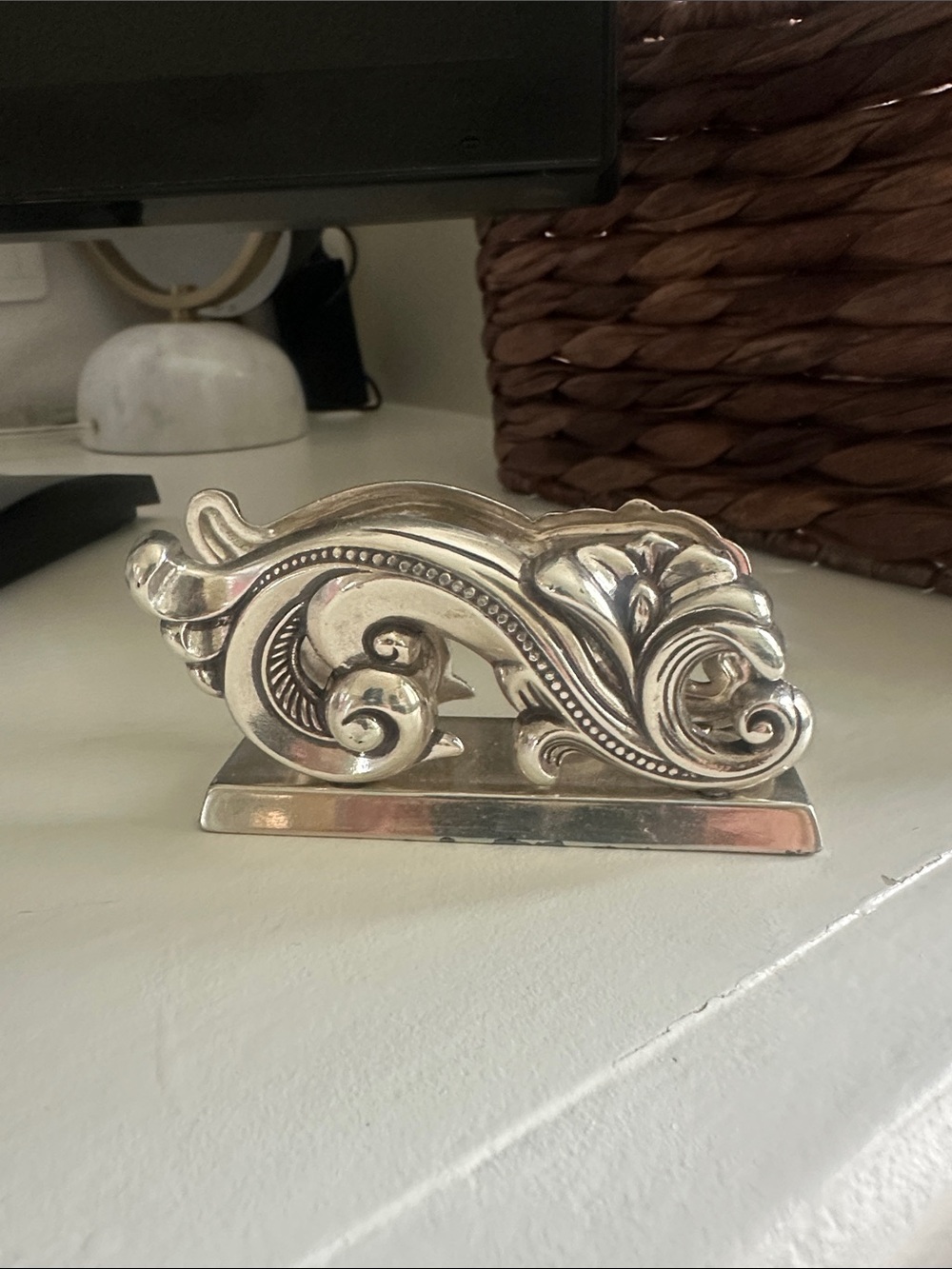 Brighton Silver Decorative  Card Holder